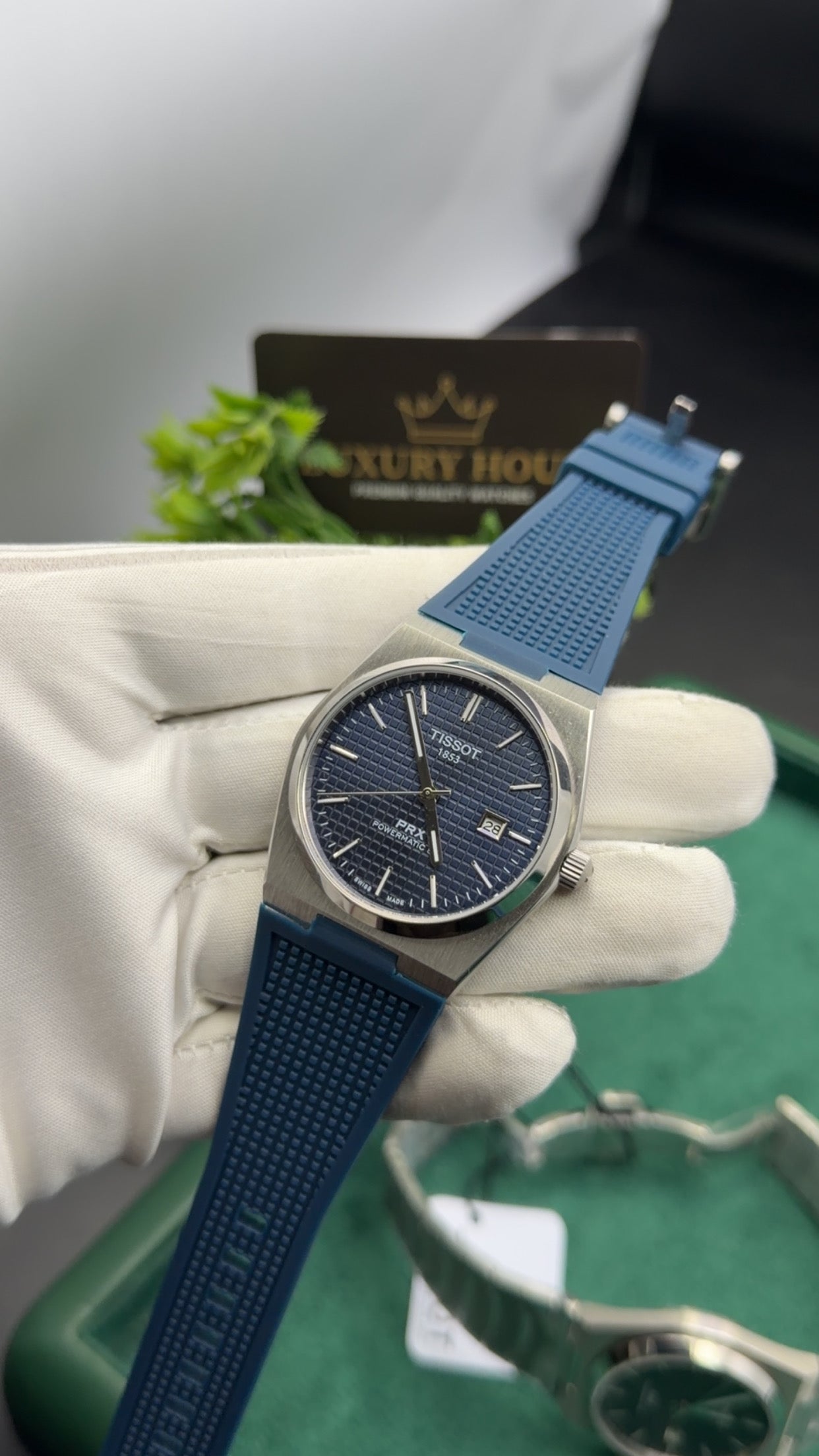 Silver with Blue Dial🔥