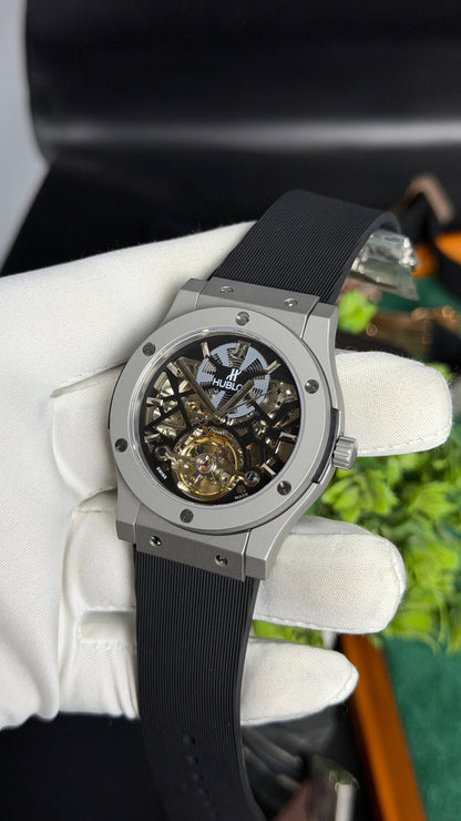 Silver with Black Dial ( Skeleton Edition )