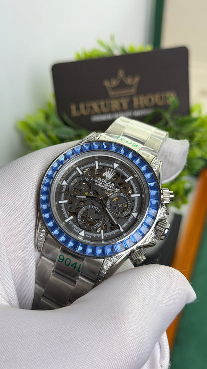 Silver with Skeleton Dial ( Diamond Edition )💎