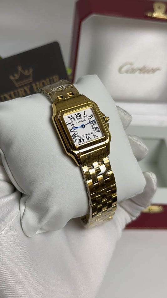 Yellow Gold with White Dial.