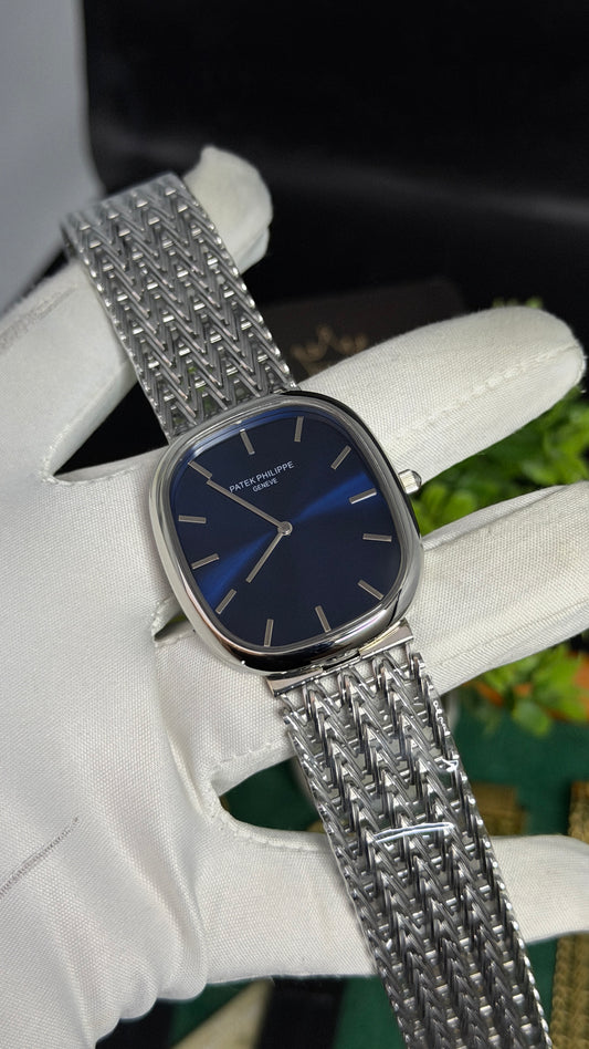 Silver with Blue Dial (M NO:201)