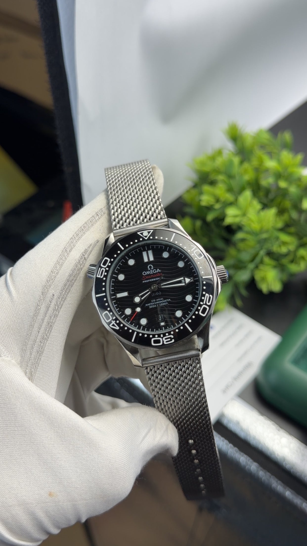 Silver with black dial🔥