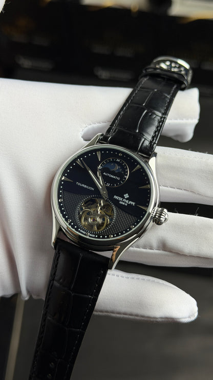 Silver with Black Dial.