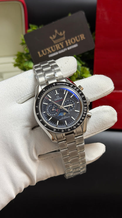 Silver with Blue Dial.