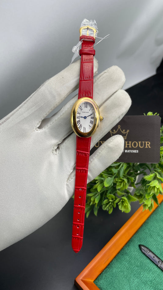 Yellow Gold with Red Strap🔥