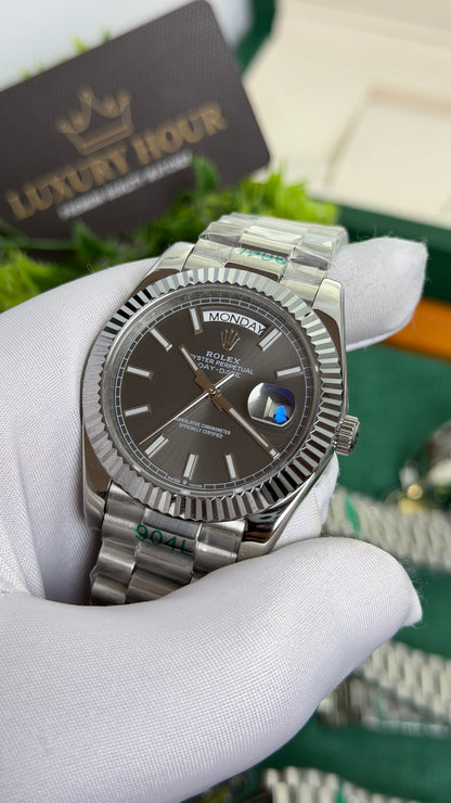 Silver with Grey Dial.