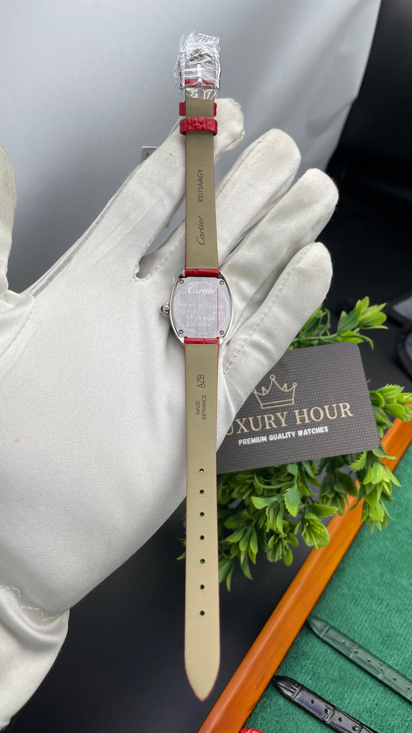 Silver with Red Strap🔥