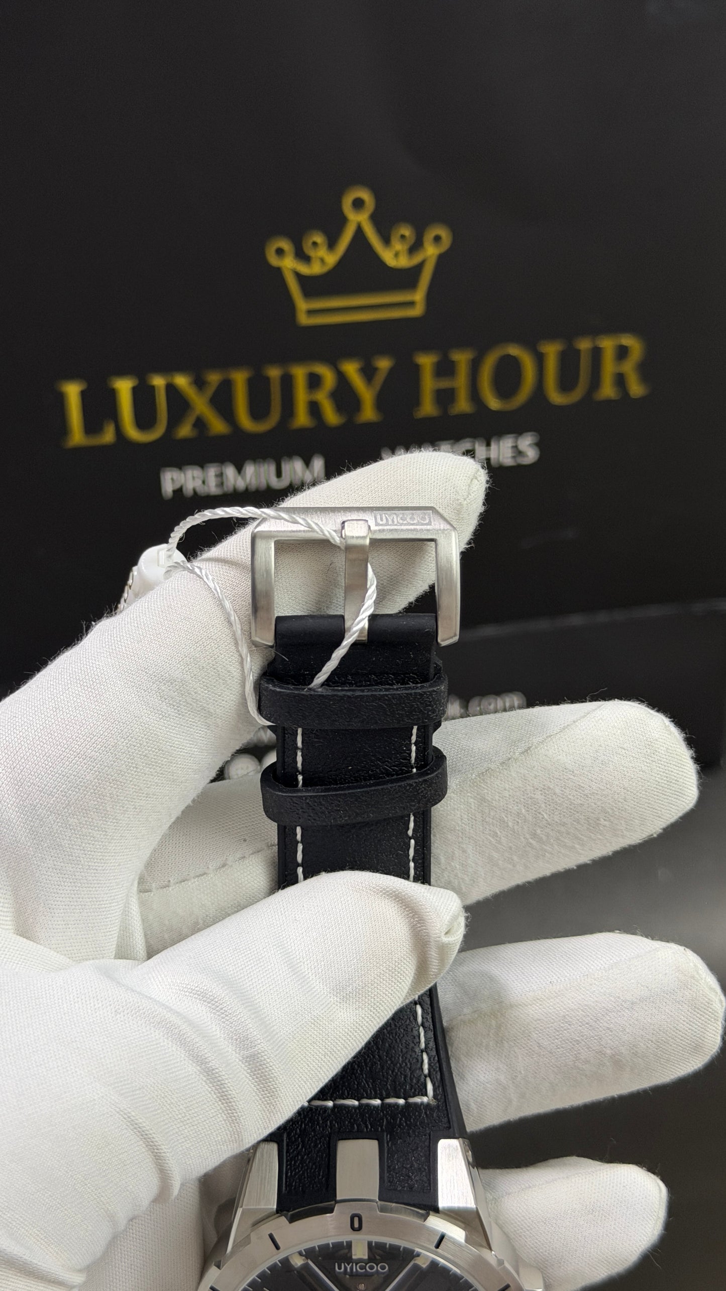 Silver with Black Skeleton Dial.( 100% Original )