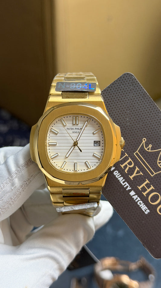 Yellow Gold with White Dial.