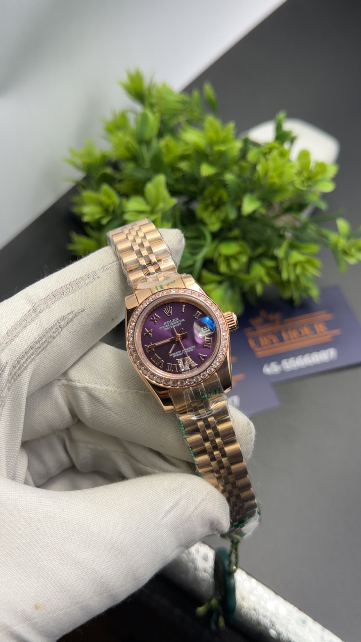 Rose Gold with purple dial 💜