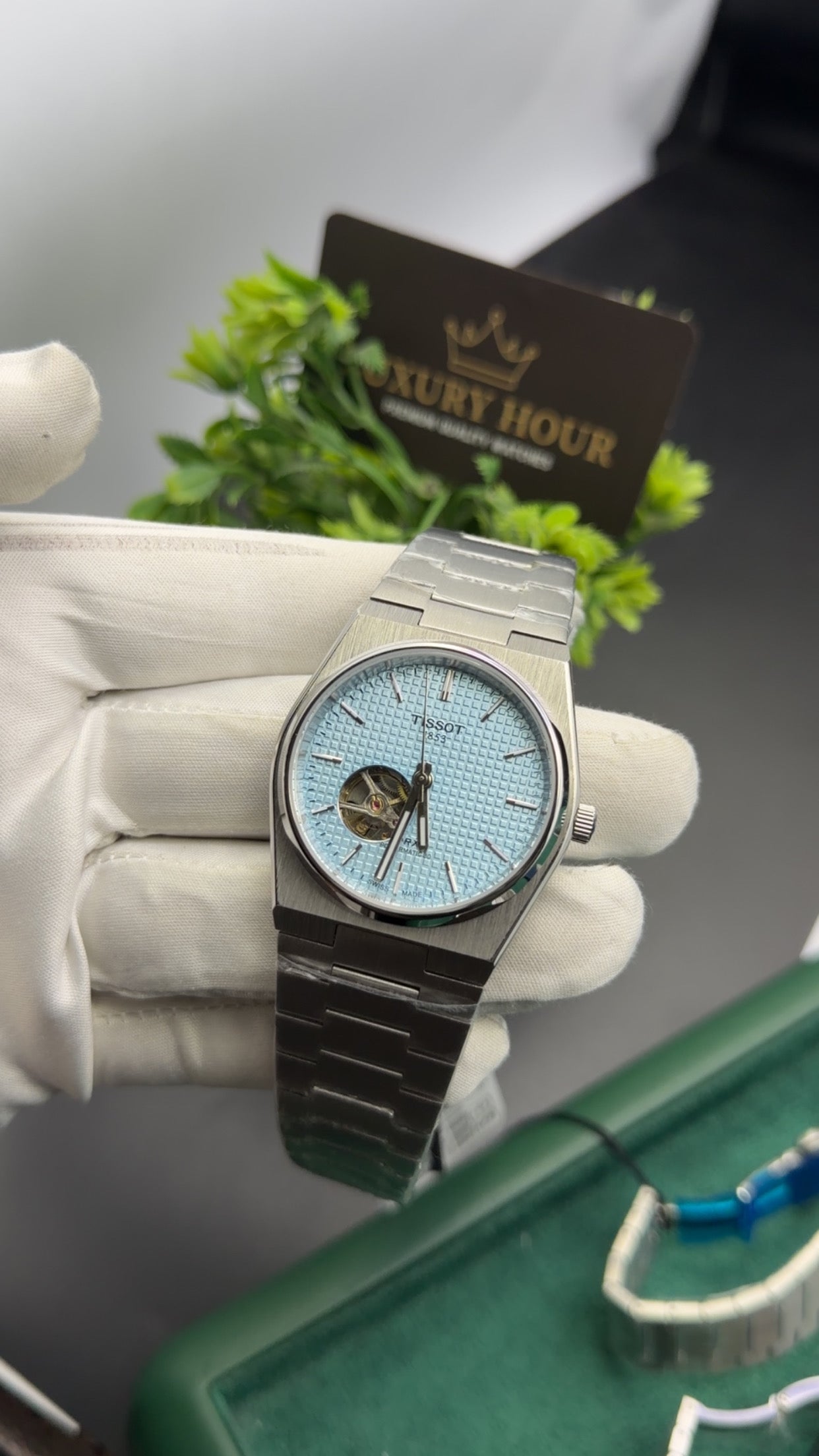 Silver with Sky Blue Dial🔥