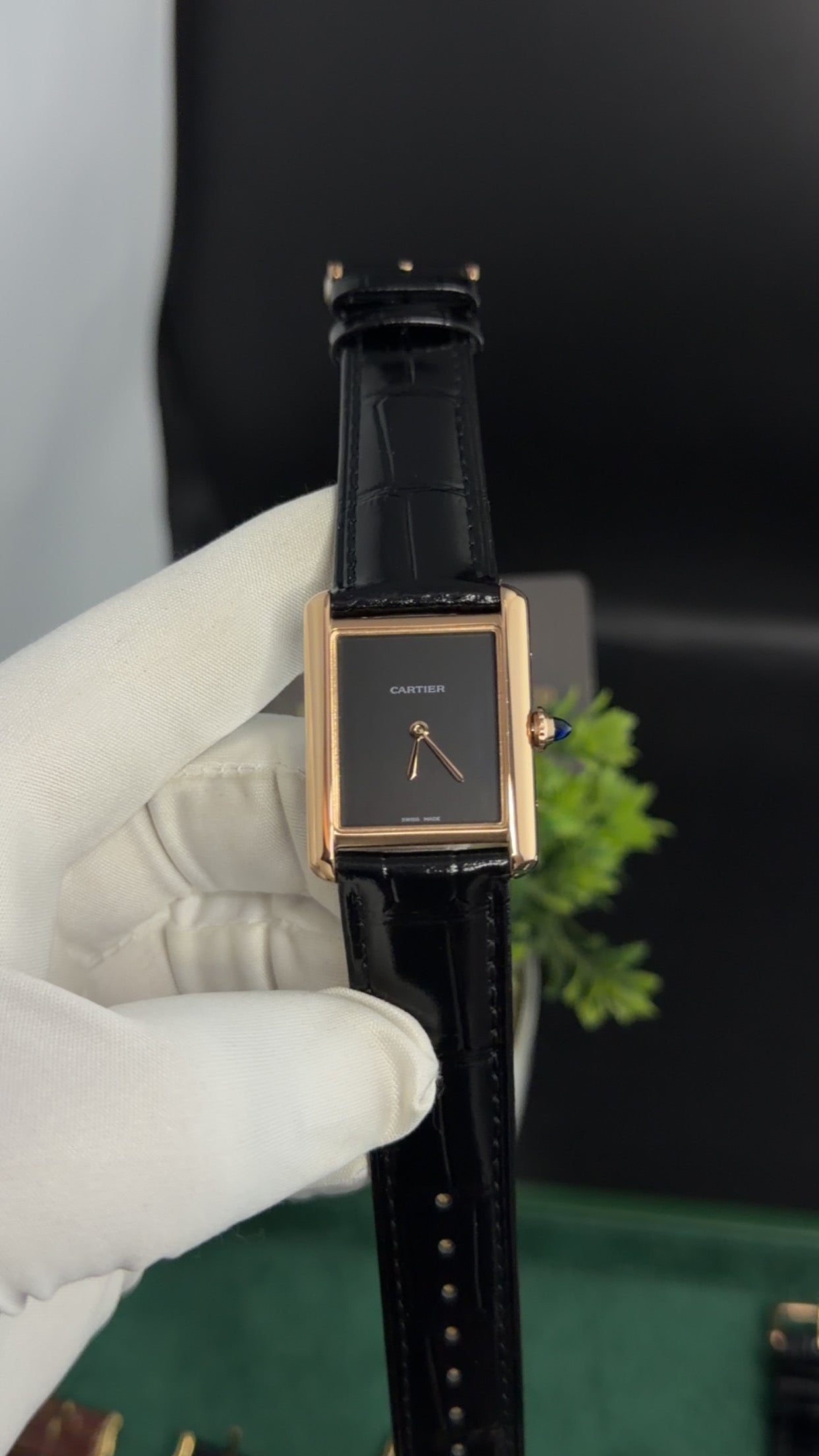 Rose Gold with Black Dial (M No:183)—36 mm