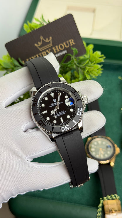 Silver with Black Dial.