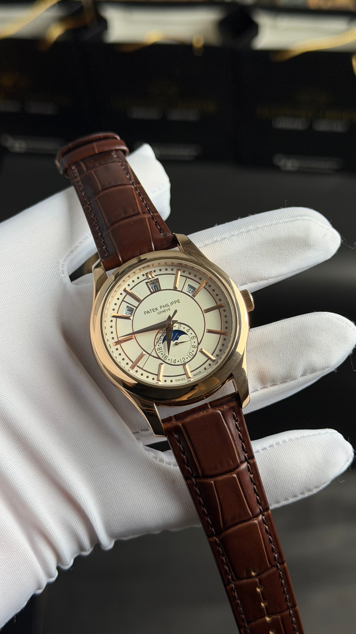 Rose Gold with White Dial.
