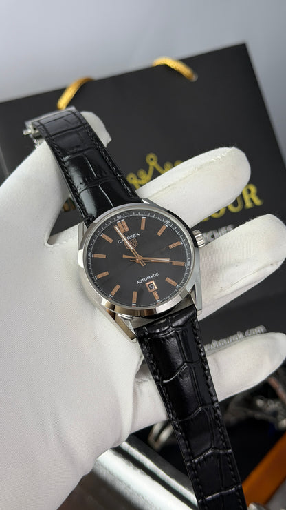 Silver with Black Dial.
