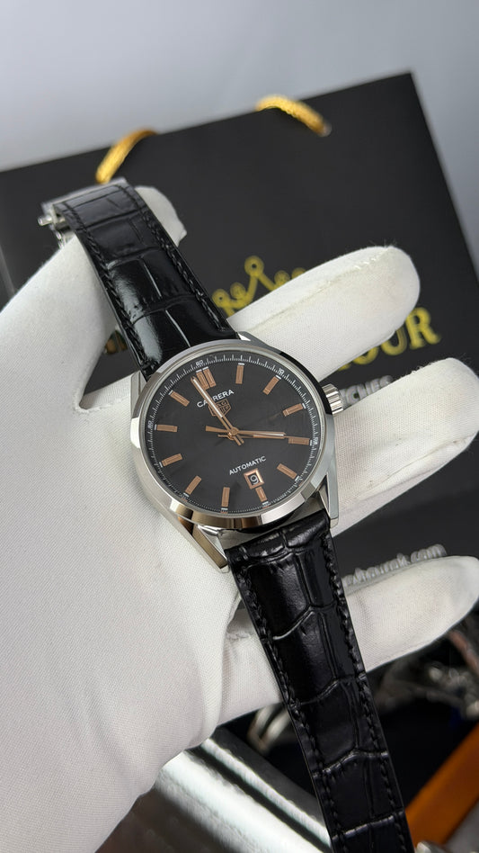 Silver with Black Dial.