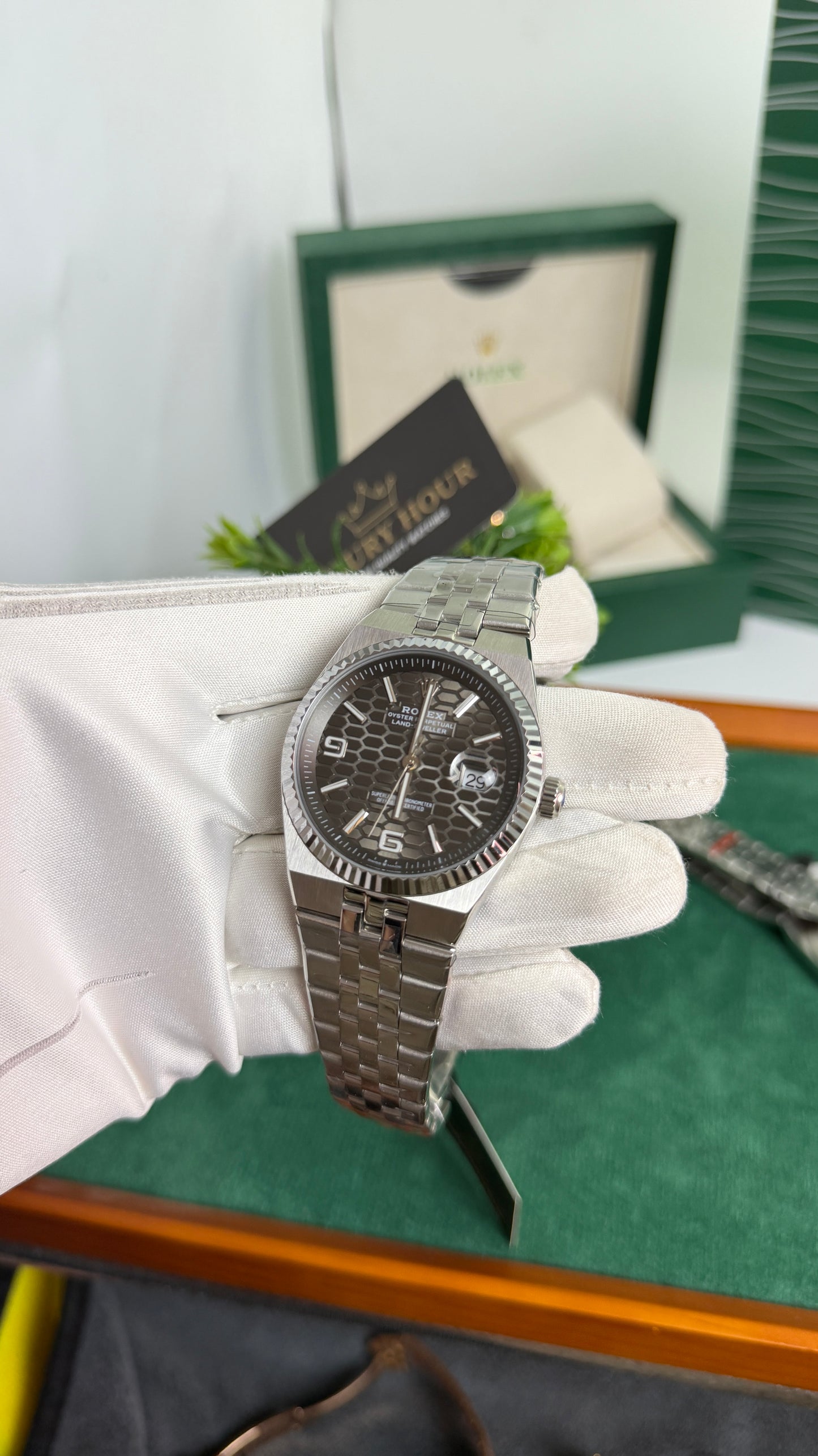 Silver with Black Dial🔥