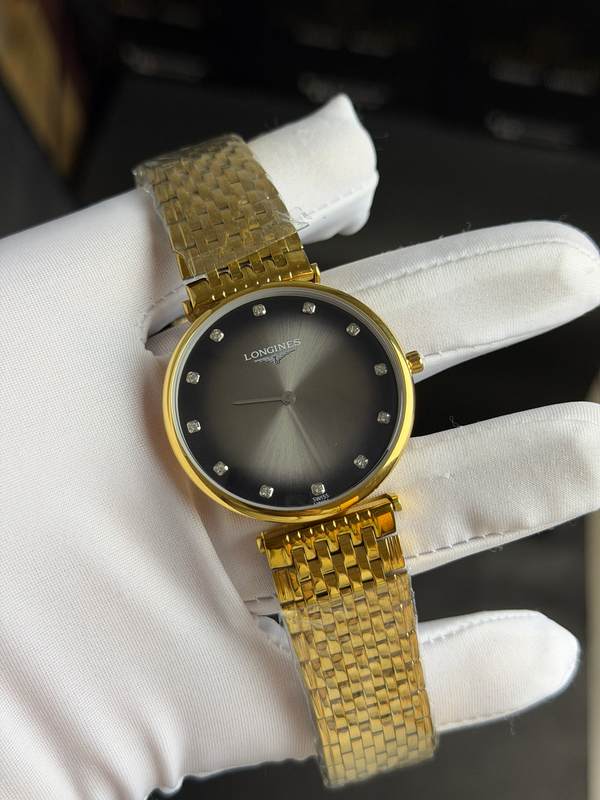 Yellow Gold with Grey Dial.