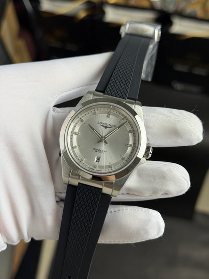 Silver with White Dial.