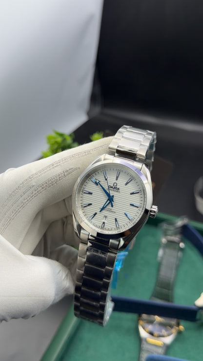Silver with White Dial 🔥