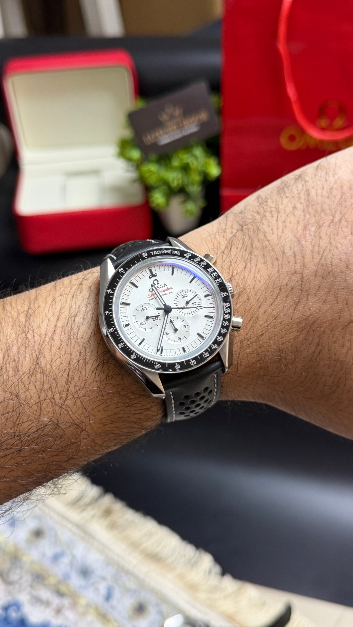Silver with White Dial.