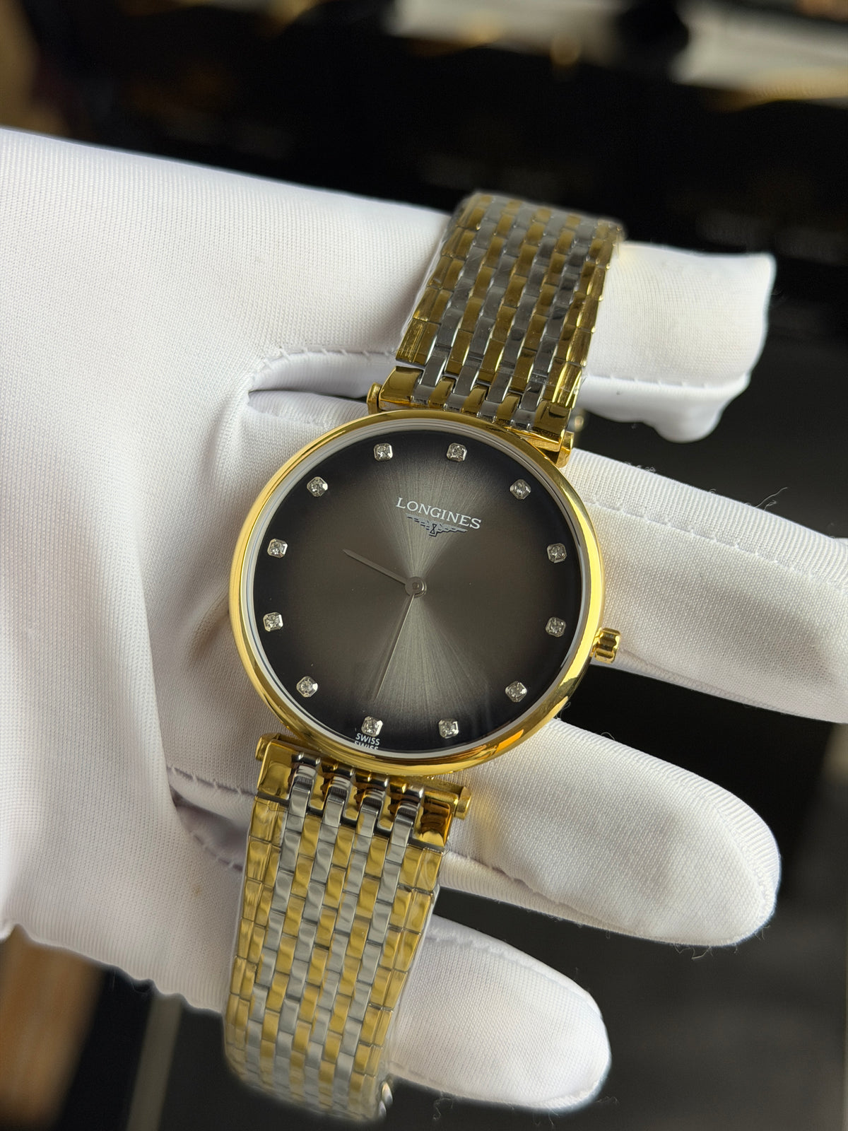 Yellow Gold Two Tone with Grey Dial.