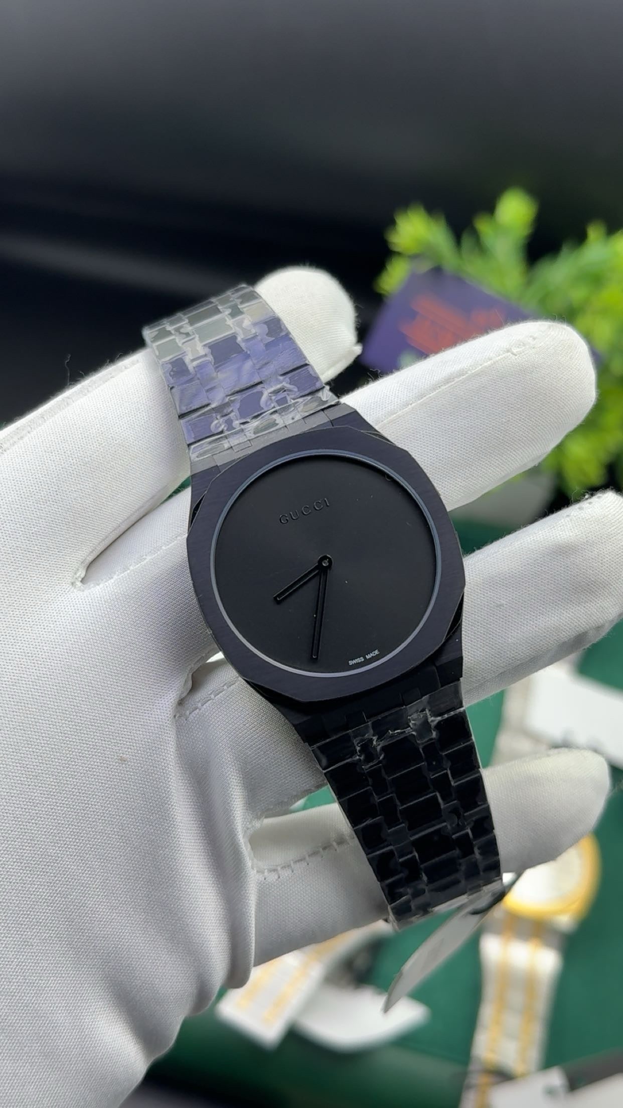 Black with black dial