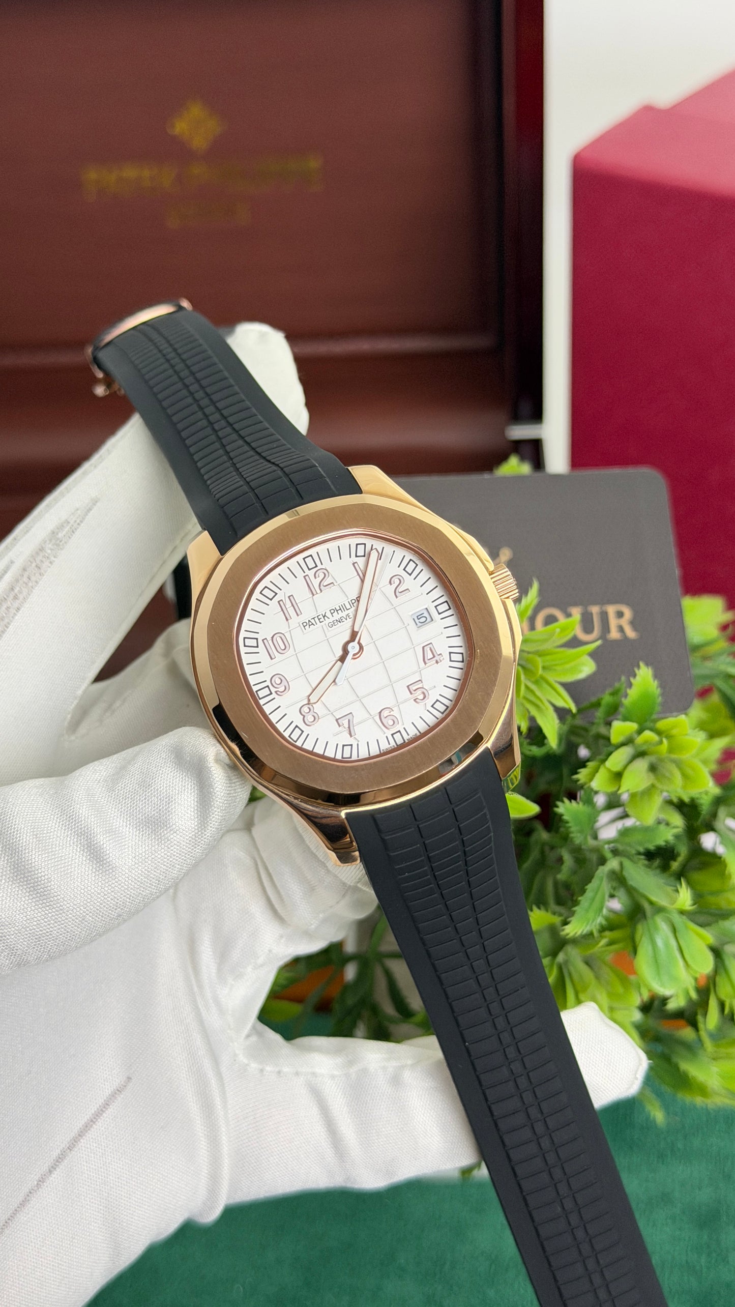 Rose Gold with White Dial.