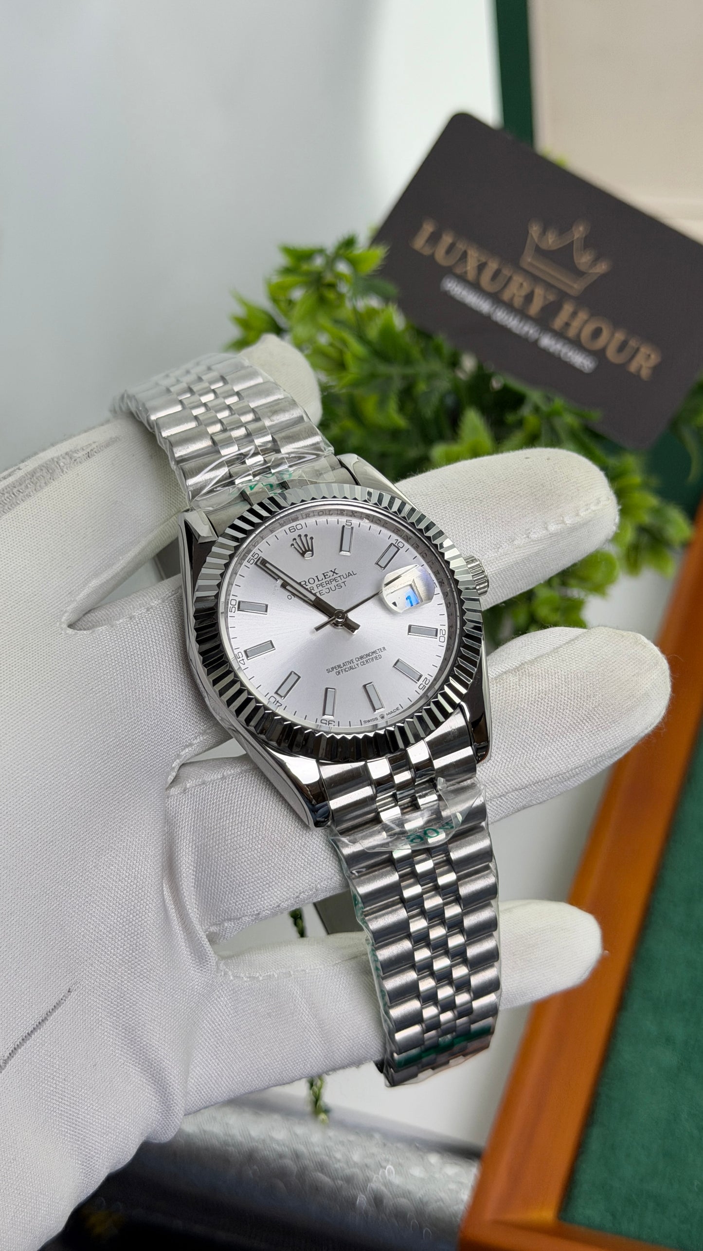 Silver with White Dial🔥