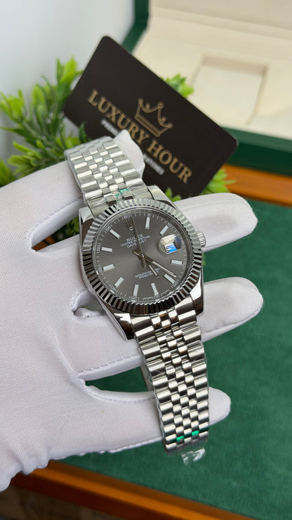 Silver with Grey Dial.