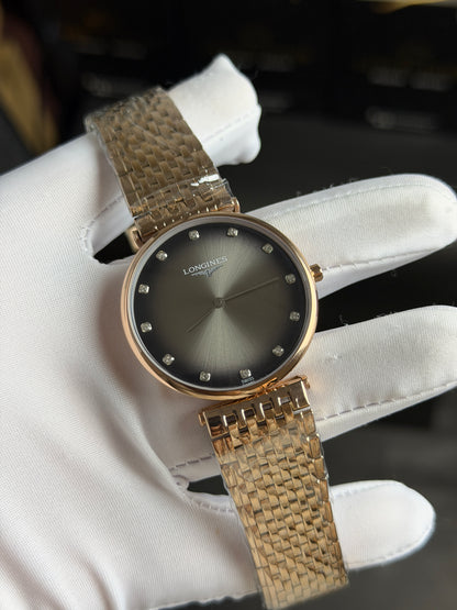 Rose Gold with Grey Dial.