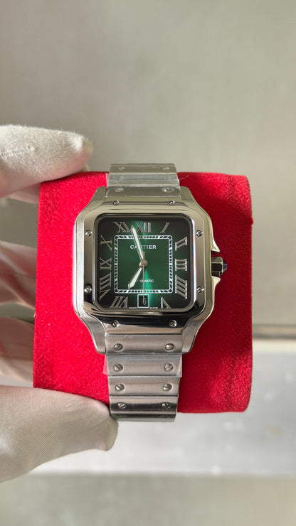 Silver with Green Dial🔥