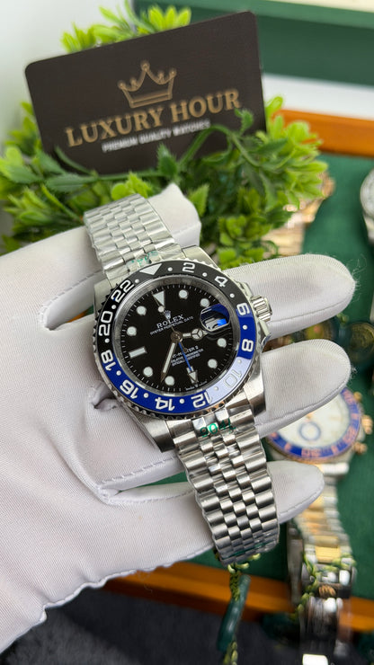 Silver with Black Dial.