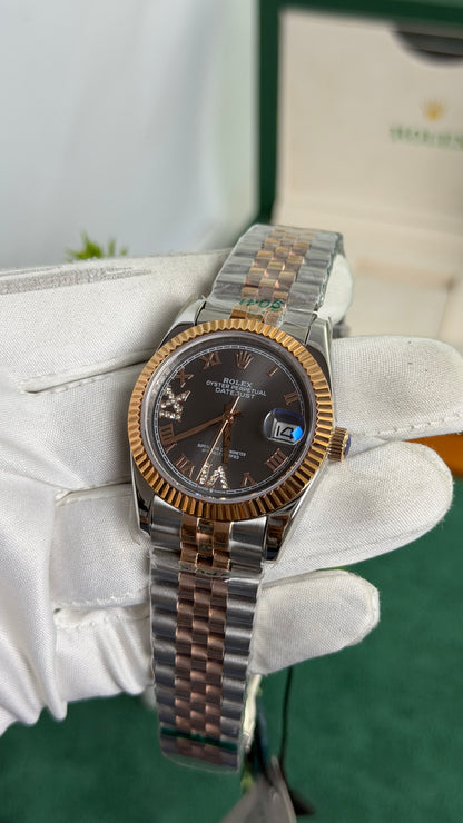 ( 36 mm ) Rose Gold Two Tone with Grey Dial🔥