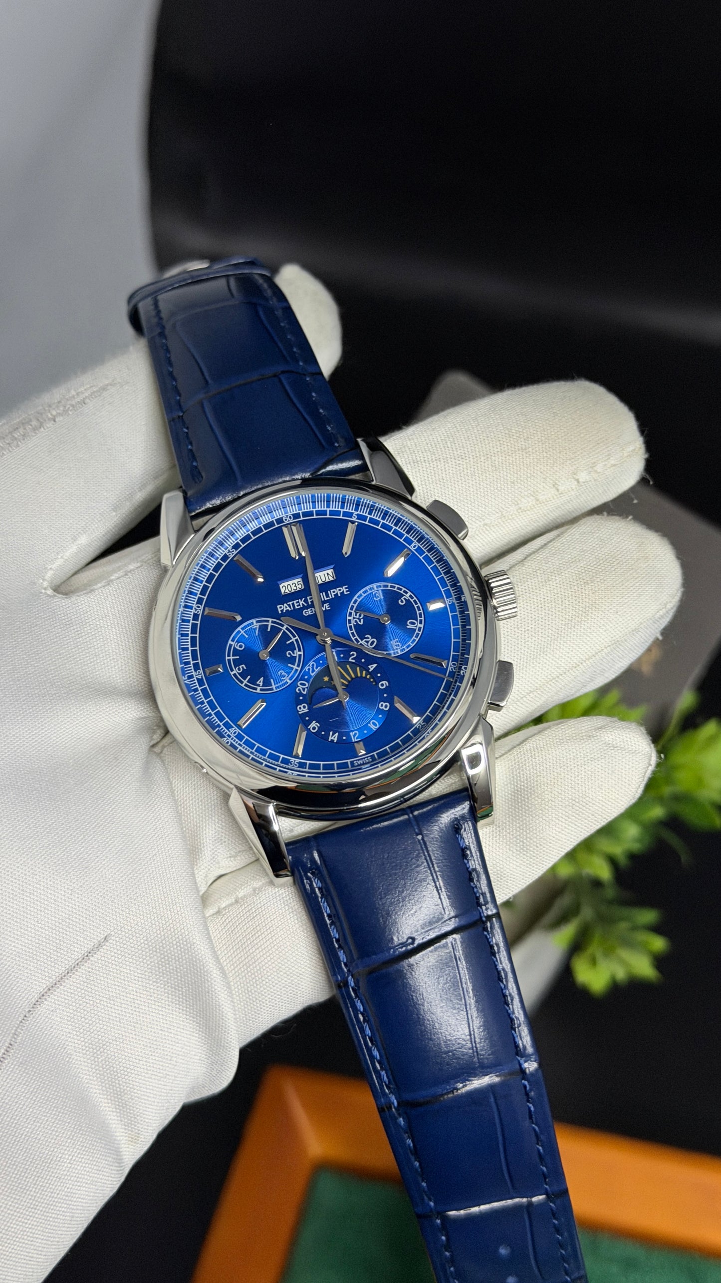 Silver with Blue Dial🔥