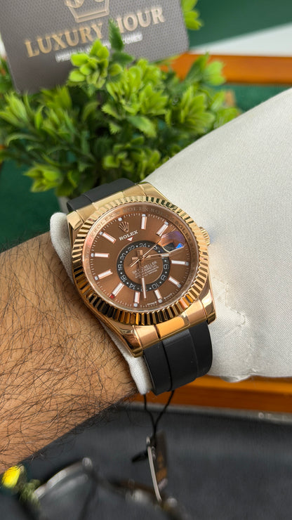 Rose Gold with Chocolate Dial🔥