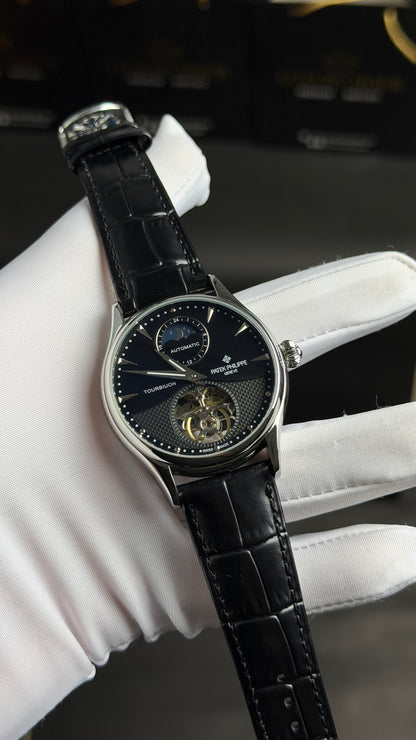 Silver with Black Dial.