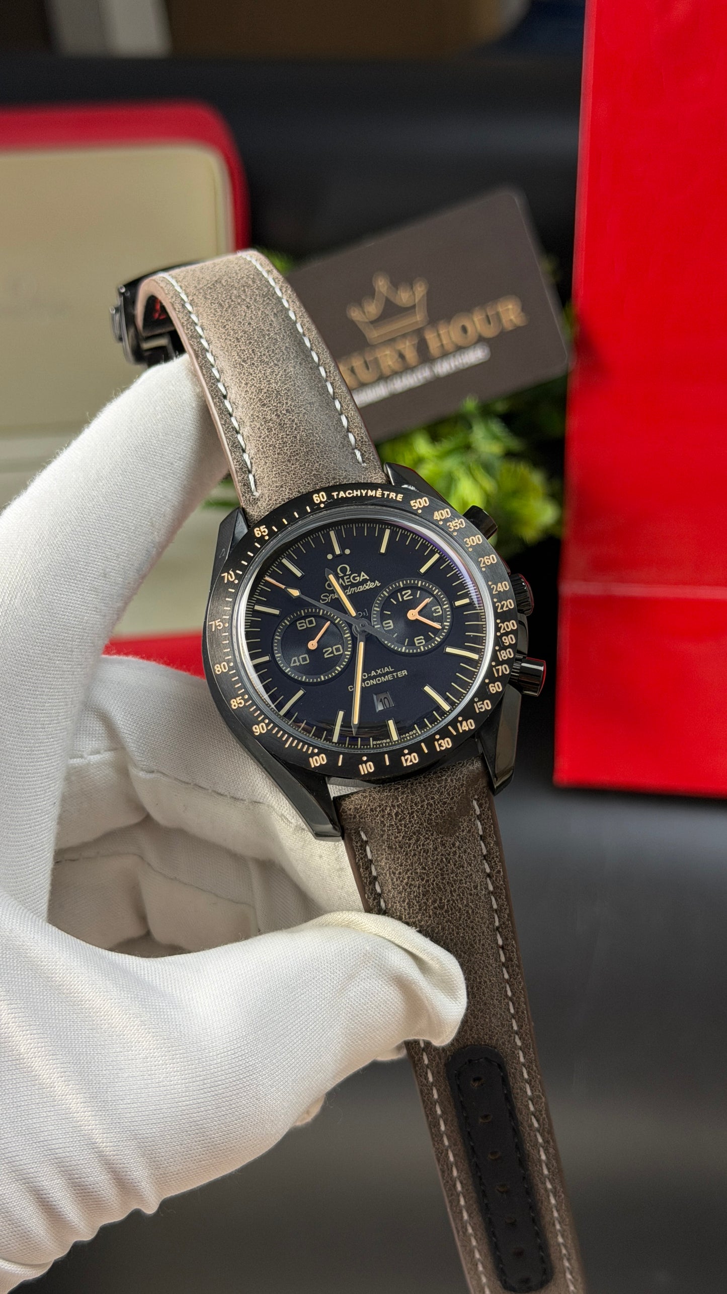 Black with Brown Strap.