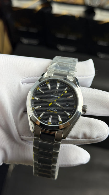 Silver with Black Dial.