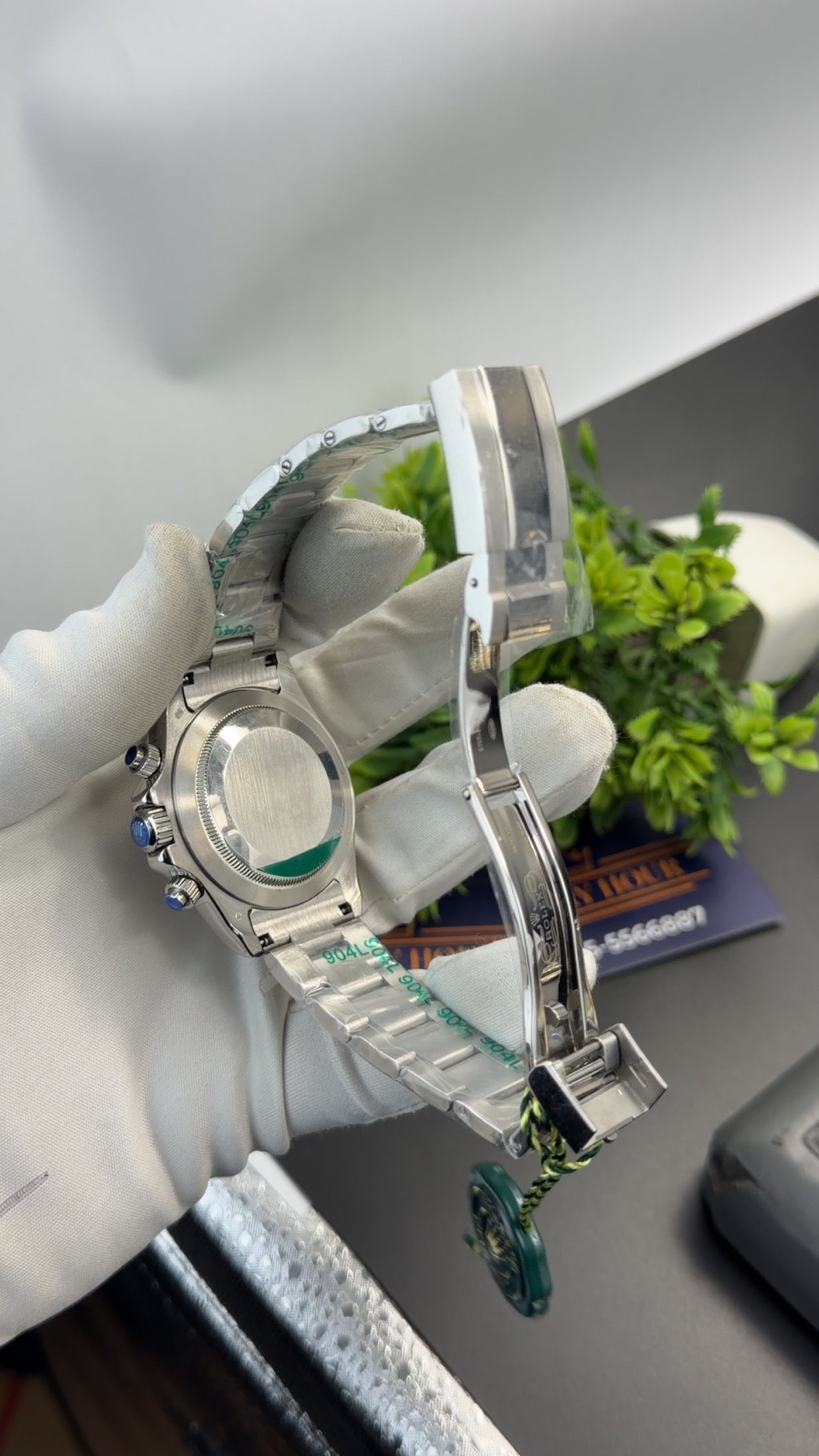 Silver with black dial🔥