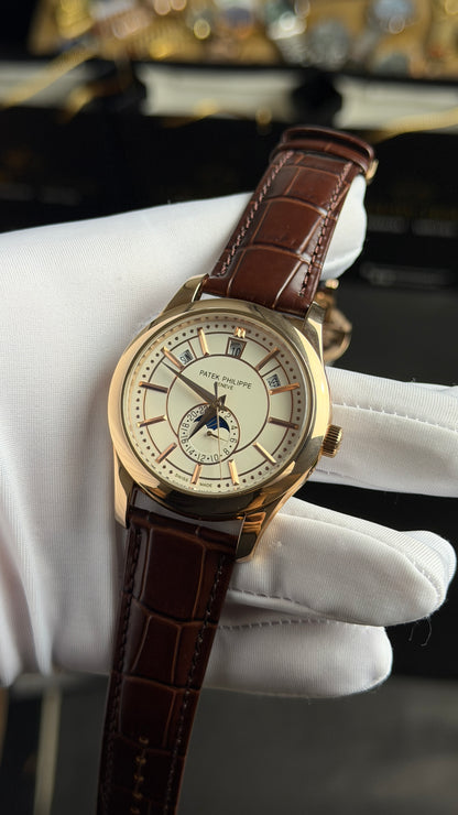 Rose Gold with White Dial.