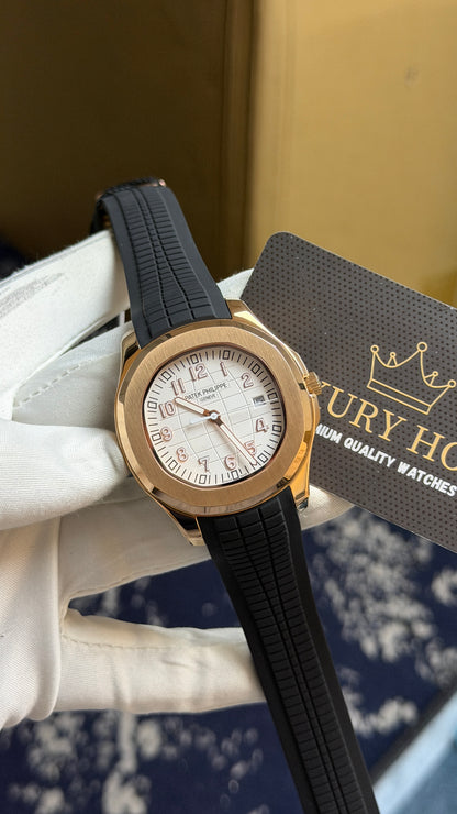 Rose Gold with White Dial.