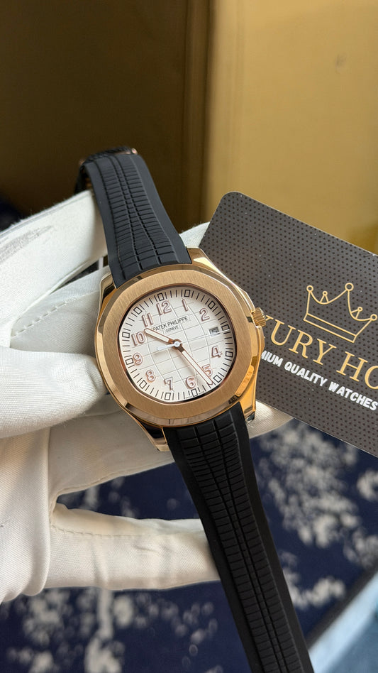 Rose Gold with White Dial.