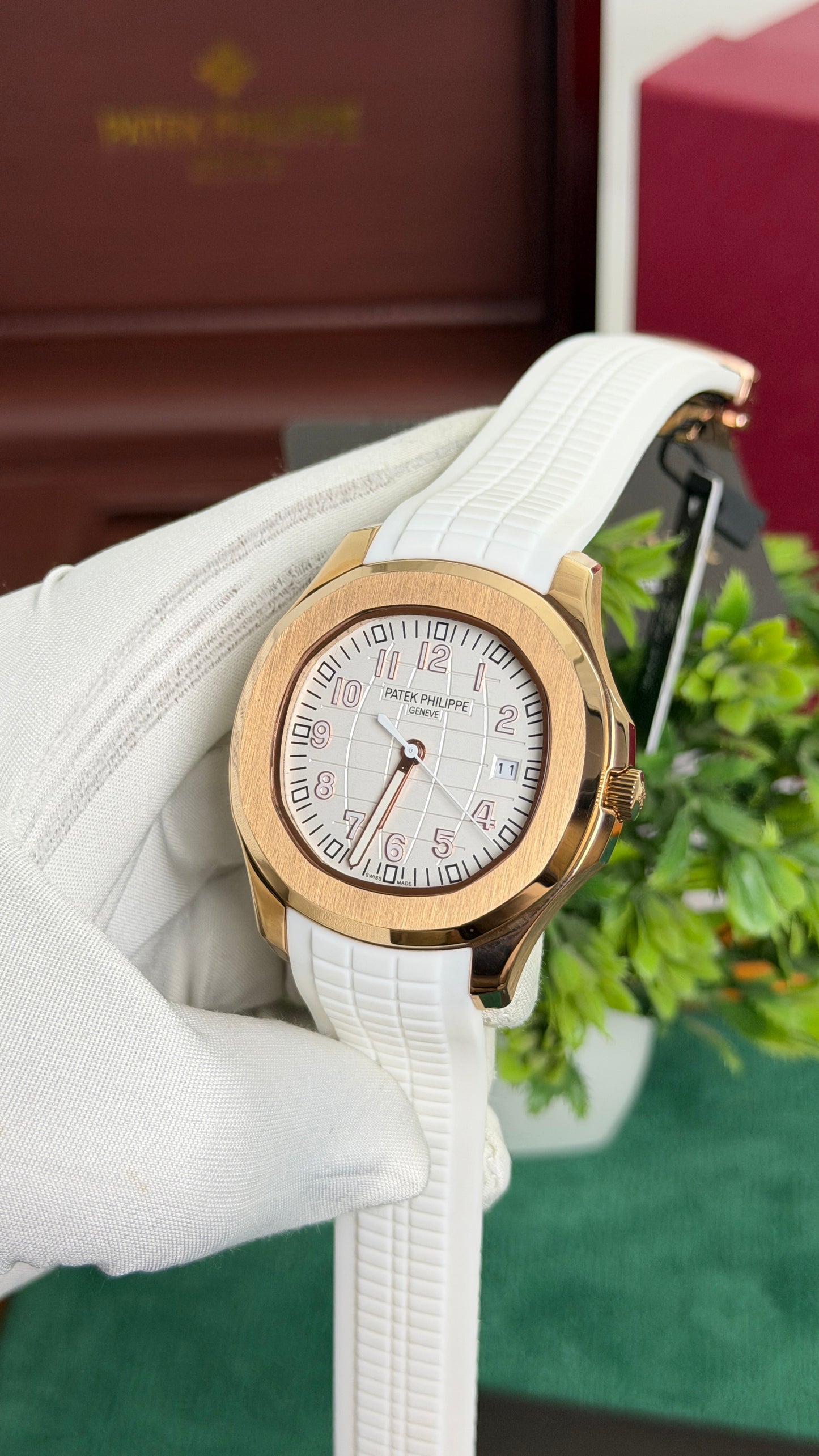 Rose Gold with White Dial.