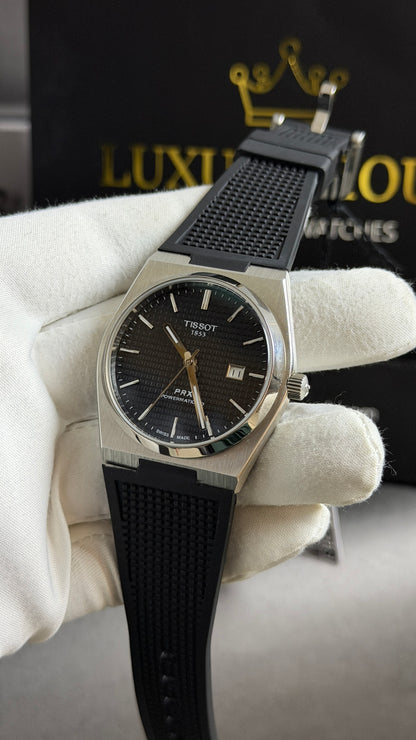 Silver with Black Dial.