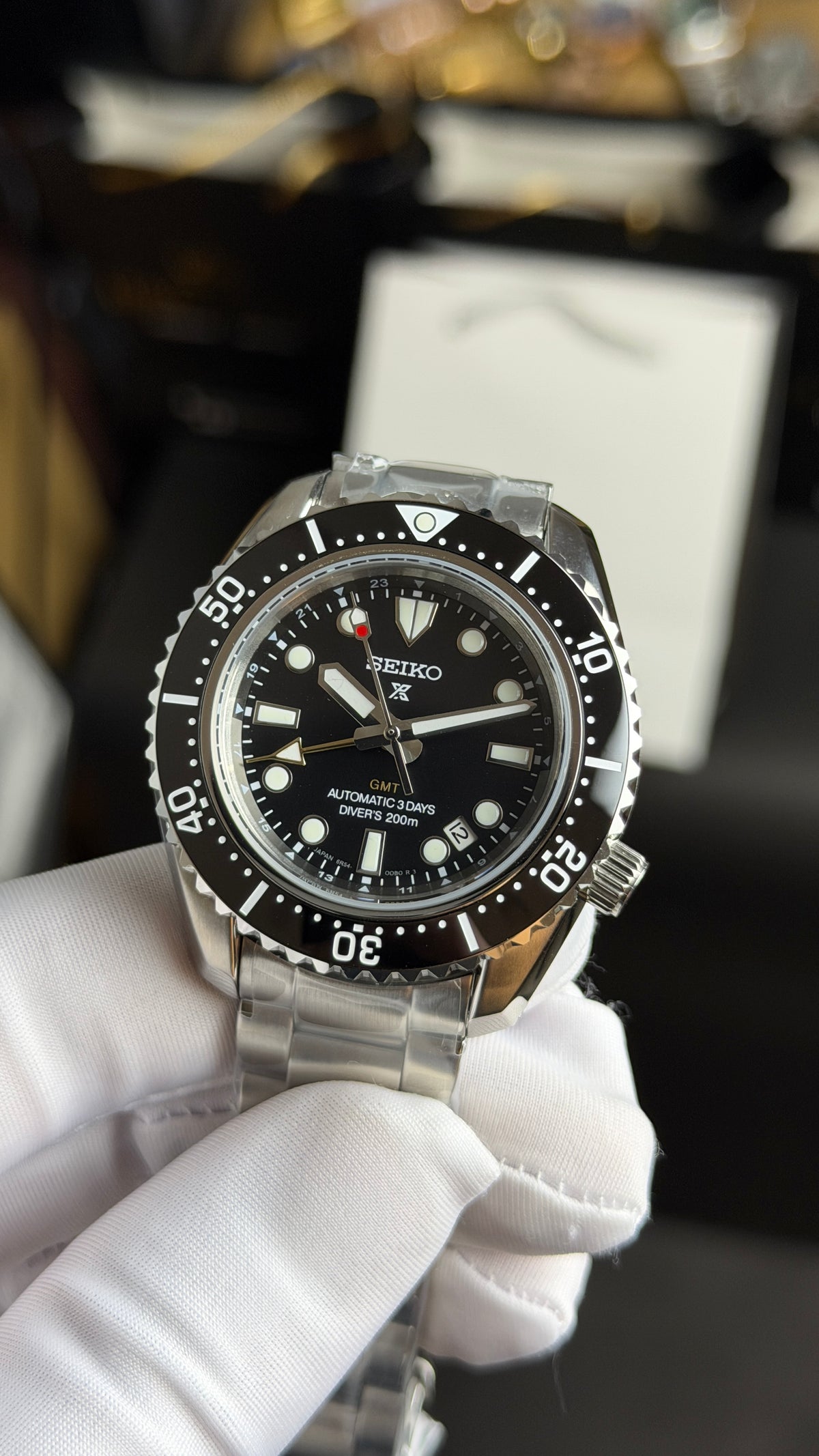 Silver with Black Dial.