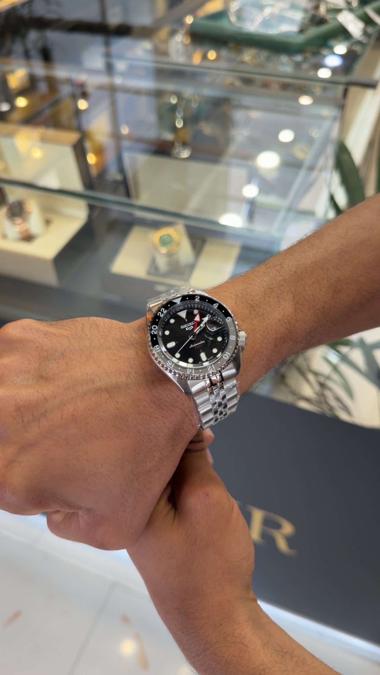 Silver with Black dial🔥