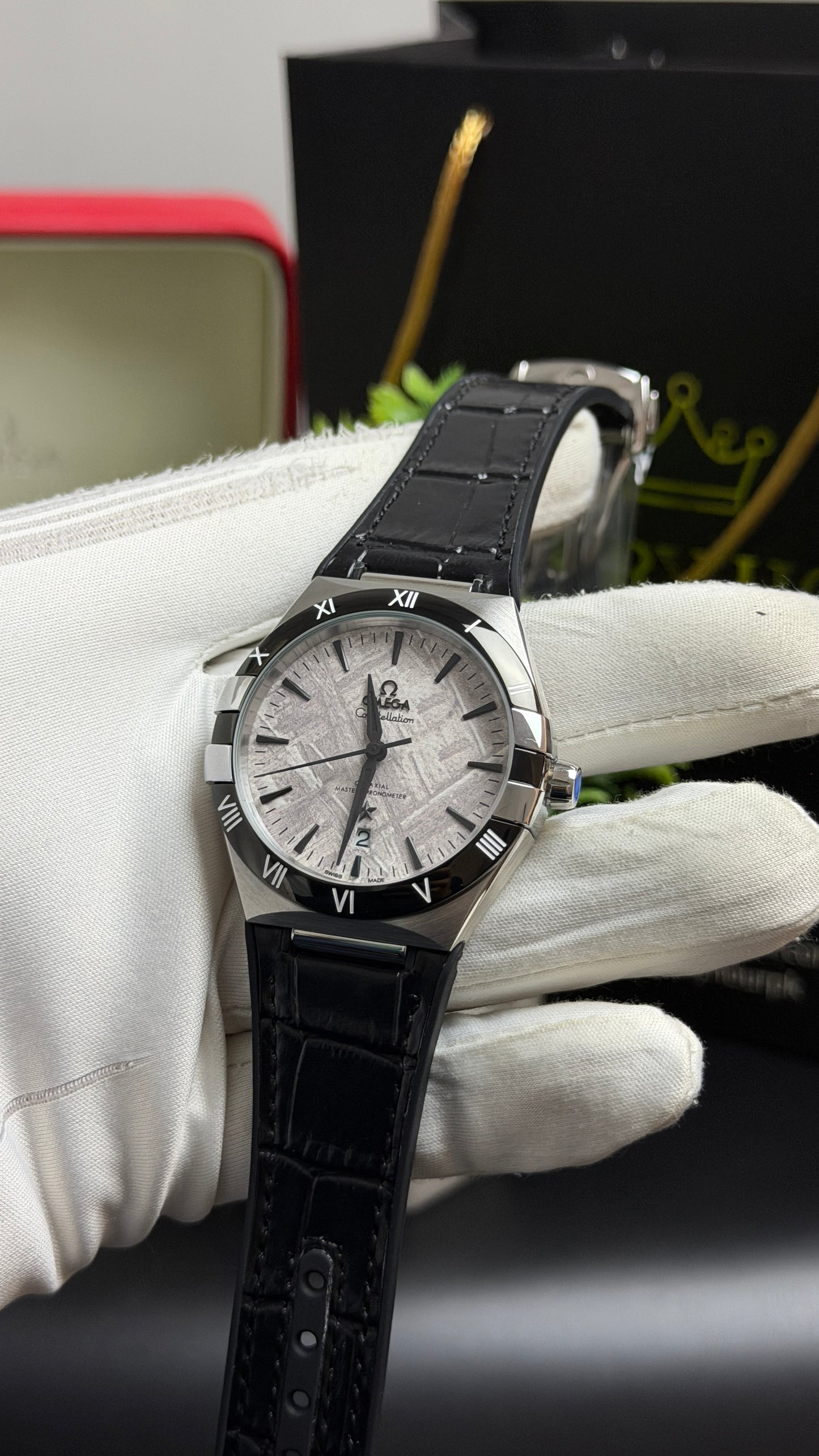 Silver with White Dial.
