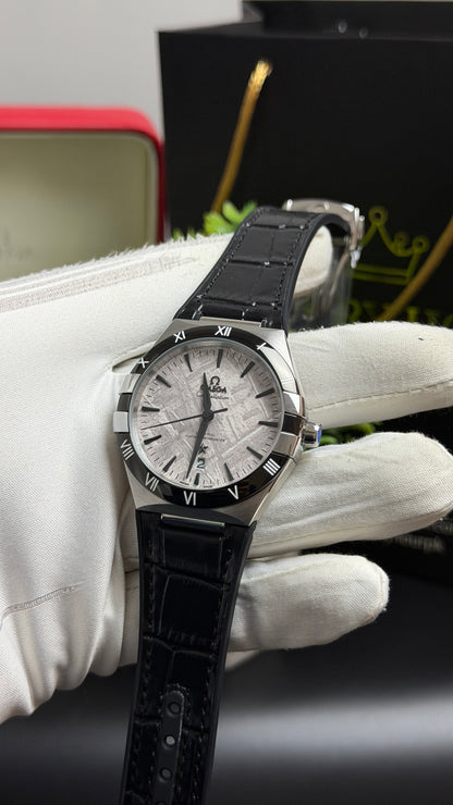 Silver with White Dial.