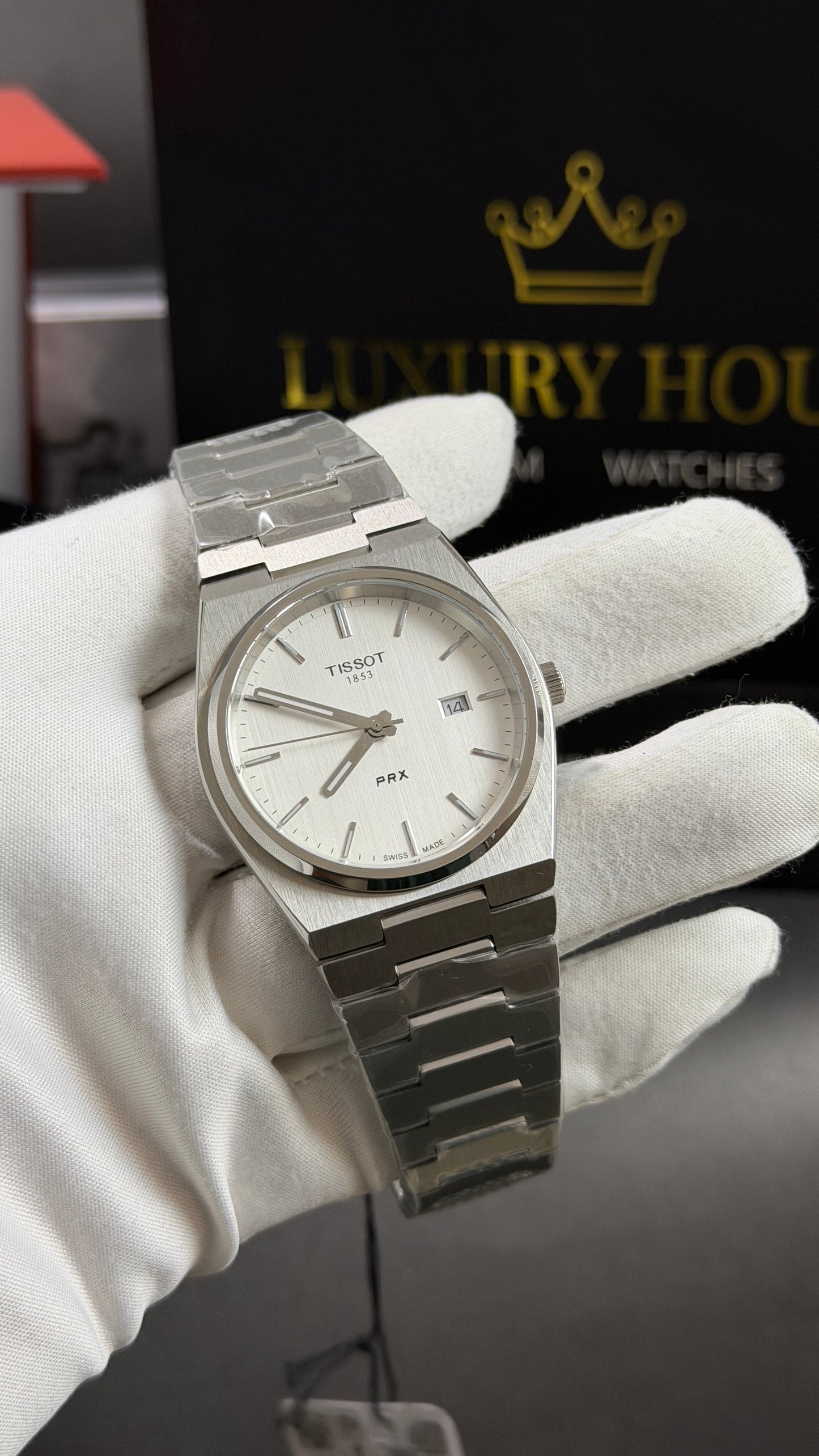 Silver with White Dial.